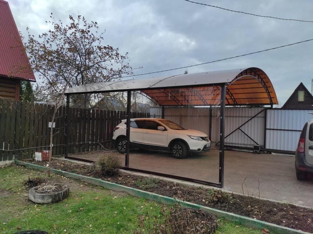Прозрачные шторы ПВХ для навеса под автомобиль в Грибановском